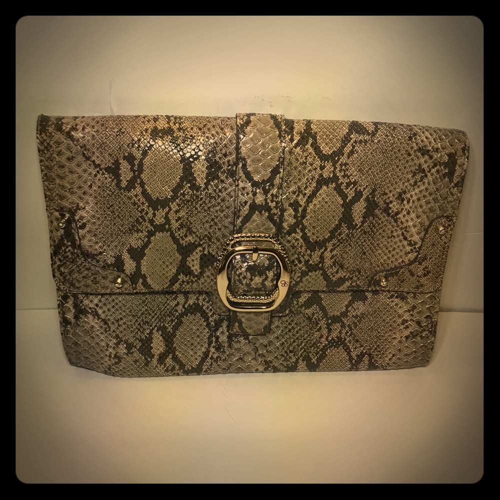Jessica Simpson snake skin clutch bag